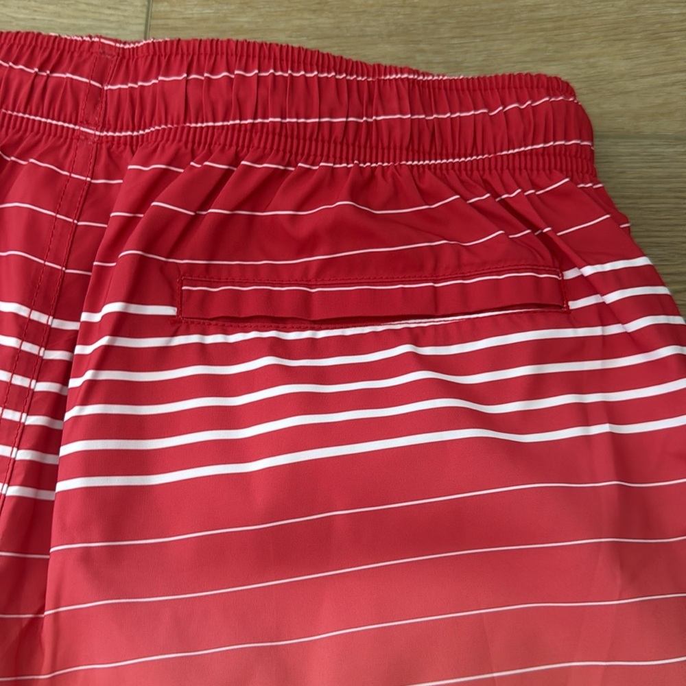 Nautica Red and Yellow Gradient Swim Trunks - Picture 9 of 9